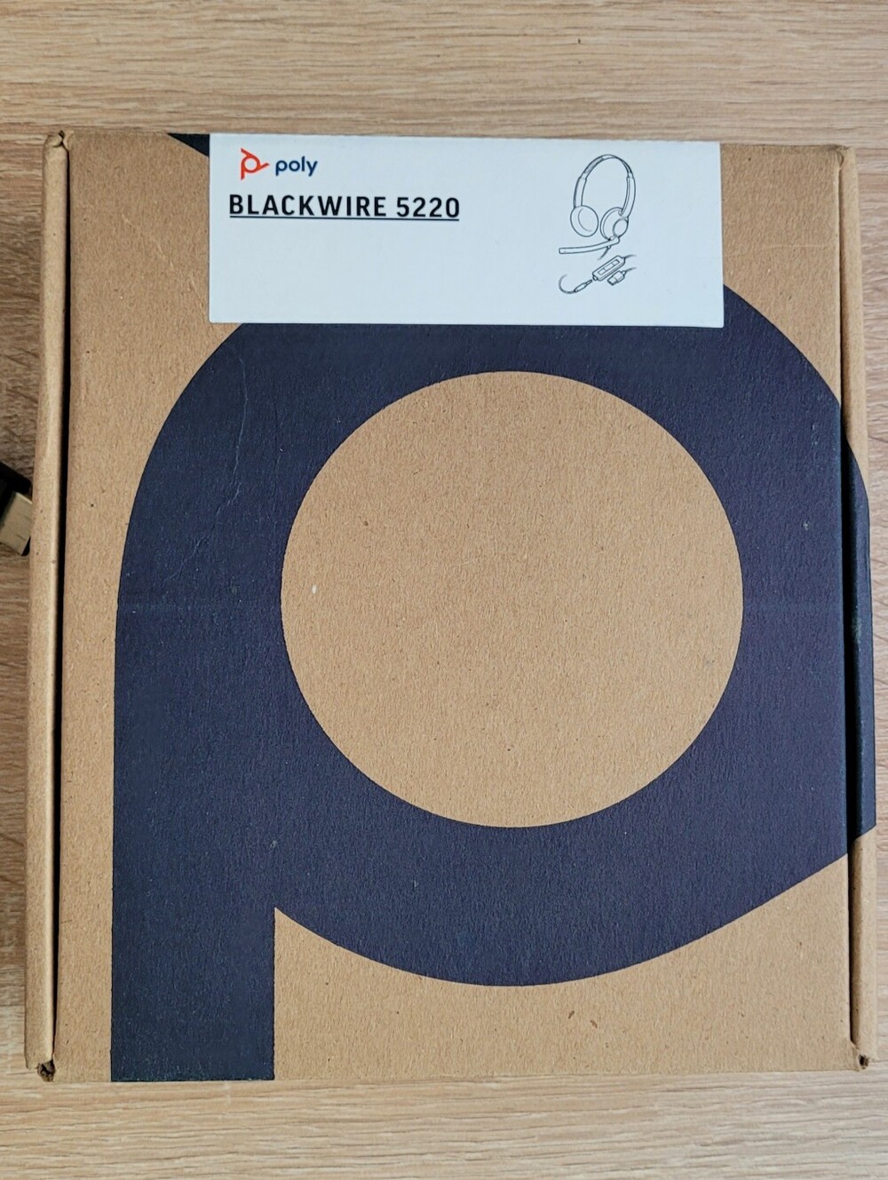 Brand New Poly Blackwire 5220 On-Ear Headphones — Black